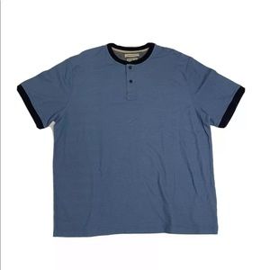 LL Bean Men’s Shirt Henley Size XL Blue